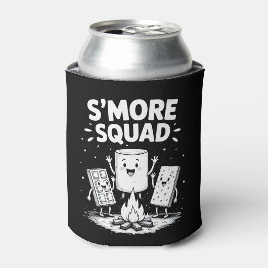 S'mores Squad Camping Campfire Cute Marshmallow Blikjeskoeler (Blikje Voorkant)