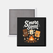 S'mores squad grappige marshmallow kampvuur magneet (Voorkant / Achterkant)