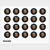 S'mores squad grappige marshmallow kampvuur ronde sticker (Vel)