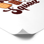S'mores Squad Kamperen Kampvuur Chocolade Marshmal Poster (Hoek)