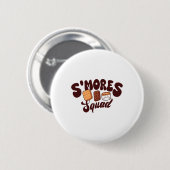 S'mores Squad Kamperen Kampvuur Chocolade Marshmal Ronde Button 5,7 Cm (Voorkant /achterkant)