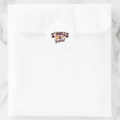 S'mores Squad Kamperen Kampvuur Chocolade Marshmal Ronde Sticker (Tas)