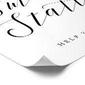 S'mores Station Chic Bruiloftsborrel of Trouwfeest Poster (Hoek)