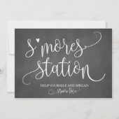 S'mores Station Favor Party Signage 5x7 Kaart (Voorkant)