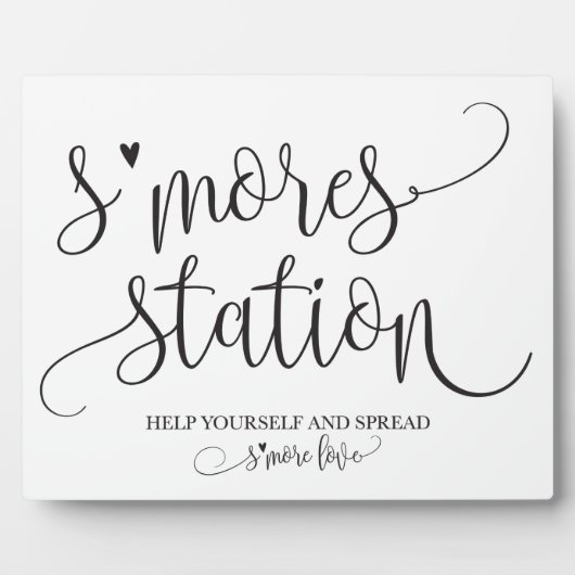 S'mores Station Favor Party Signage Fotoplaat (Voorkant)