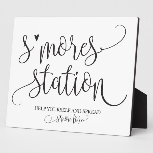 S'mores Station Favor Party Signage Fotoplaat (Zijkant)