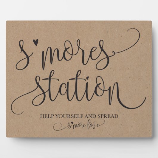 S'mores Station Favor Party Signage Fotoplaat (Voorkant)