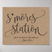 S'mores Station Favor Party Signage Poster (Voorkant)