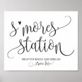 S'mores Station Favor Party Signage Poster (Voorkant)
