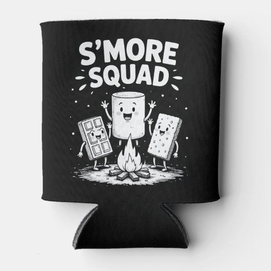S'mores-team Camping Kampeer vuur Cute Marshmallow Blikjeskoeler (Voorkant)