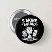 S'mores-team Camping Kampvuur Schattig Marshmallow Ronde Button 5,7 Cm (Voorkant /achterkant)