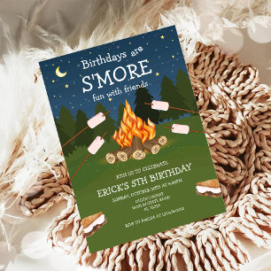 S'mores Verjaardagsfeest S'mores Camping Verjaarda Kaart