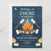 S'mores Verjaardagsfeest S'mores Camping Verjaarda Kaart (Voorkant)