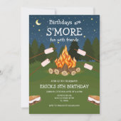 S'mores Verjaardagsfeest S'mores Camping Verjaarda Kaart (Voorkant)