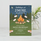 S'mores Verjaardagsfeest S'mores Camping Verjaarda Kaart (Staand voorkant)