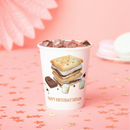 S'mores verjaardagsfeestje papieren bekers