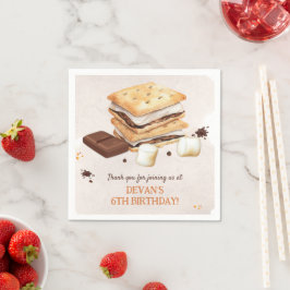 S'mores verjaardagsfeestje servet