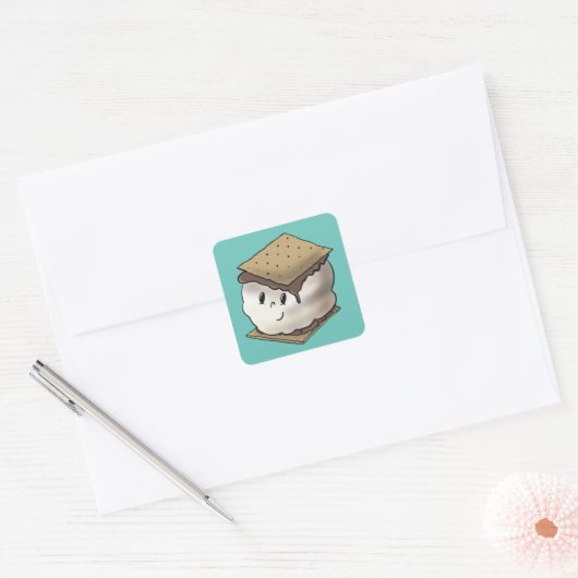 S'mores Vierkante Sticker (Envelop)