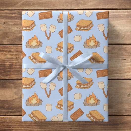 S'mores Vintage Camping Marshmallow Kampvuur Kampe Cadeaupapier