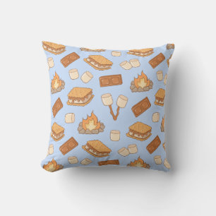 S'mores Vintage Camping Marshmallow Kampvuur Kampe Kussen
