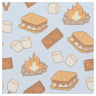 S'mores Vintage Camping Marshmallow Kampvuur Kampe Stof