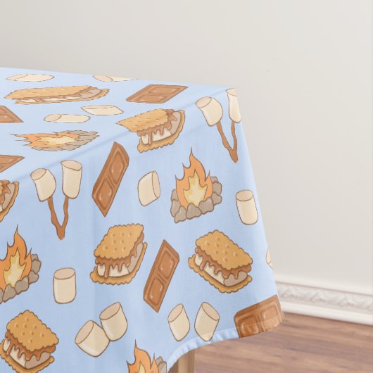 S'mores Vintage Camping Marshmallow Kampvuur Kampe Tafelkleed (Voorbeeld)