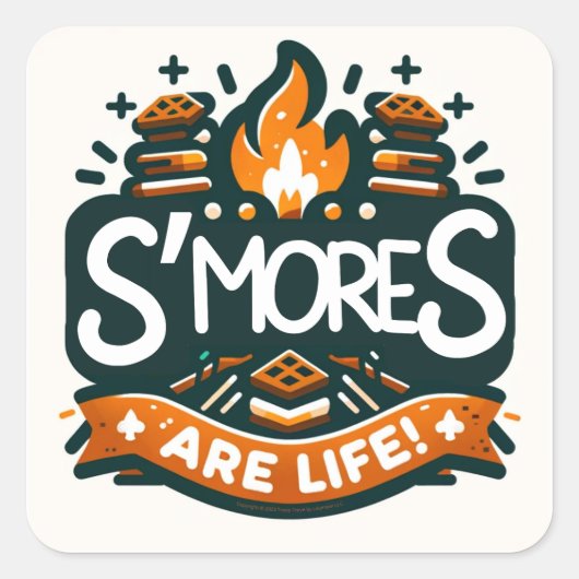 S'mores zijn het leven! Camping & Scouting Vierkante Sticker (Voorkant)