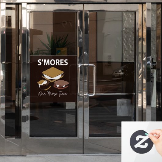 Smores'mores Dessert Nog een keer Smore Raamsticker (Kantoordeur)