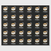 Smoring Funny Smore Puns Donker BG Cadeaupapier (Vlak)