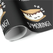 Smoring Funny Smore Puns Donker BG Cadeaupapier (Rol Hoek)