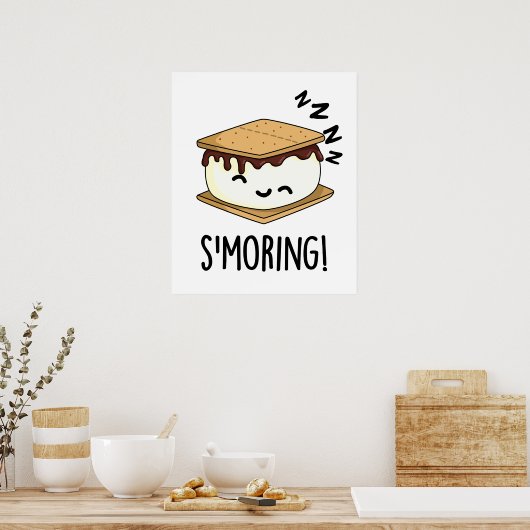 Smoring Grappige Smore Puns Poster (Keuken)
