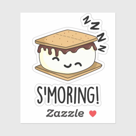 Smoring Grappige Smore Puns Sticker (Vel)