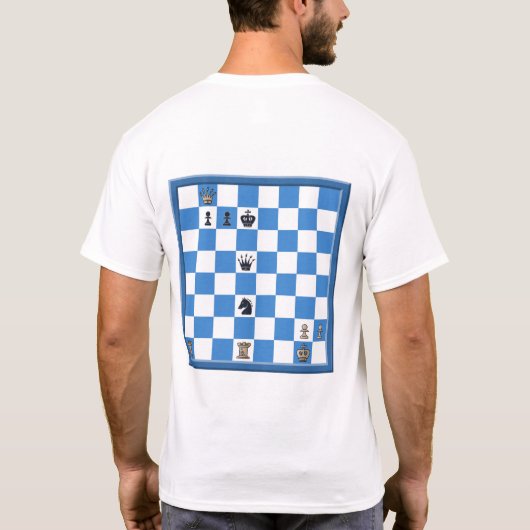 Smothered Mate Chess Puzzle T-shirt (Achterkant)