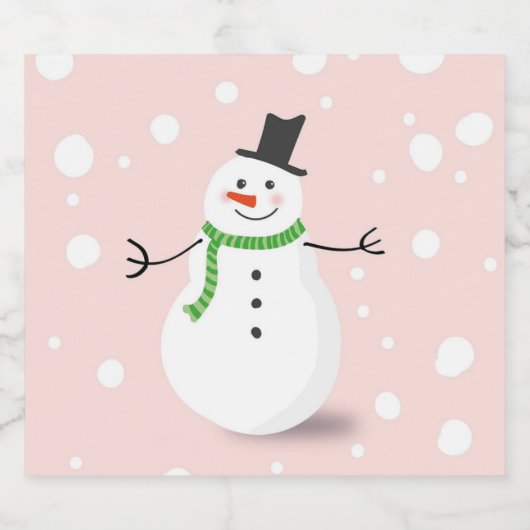 Smowman champagne 🍾 labels 🥂 sparkling wijnetiket (Enkel label)