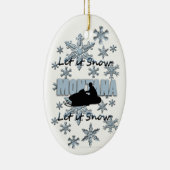 Smowmobile laat het Snow Montana kerstsierra Keramisch Ornament (Rechts)