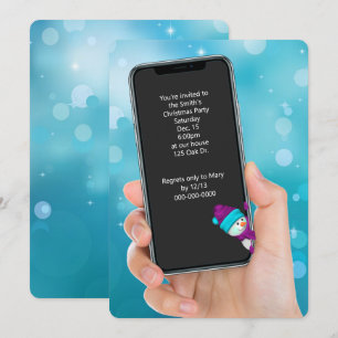 Sms-bericht tijdens kerstfeest kaart