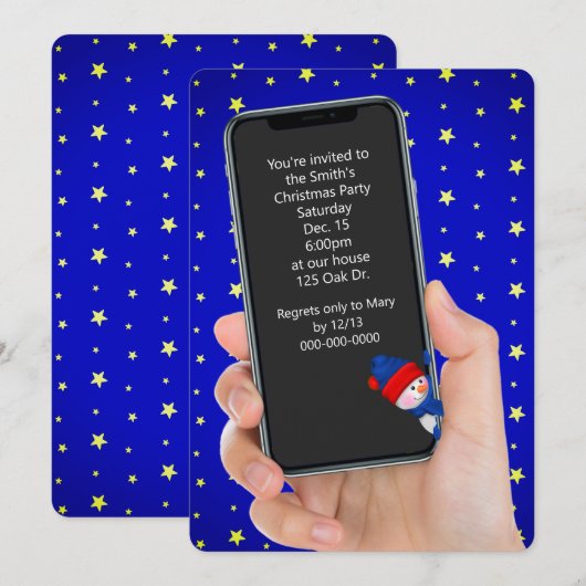 SMS-bericht voor kerstfeestdagen Kaart (Voorkant / Achterkant)