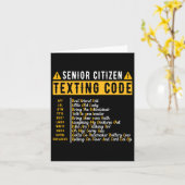 Sms-code voor senioren  opa cadeau kaart (Gele Bloem)