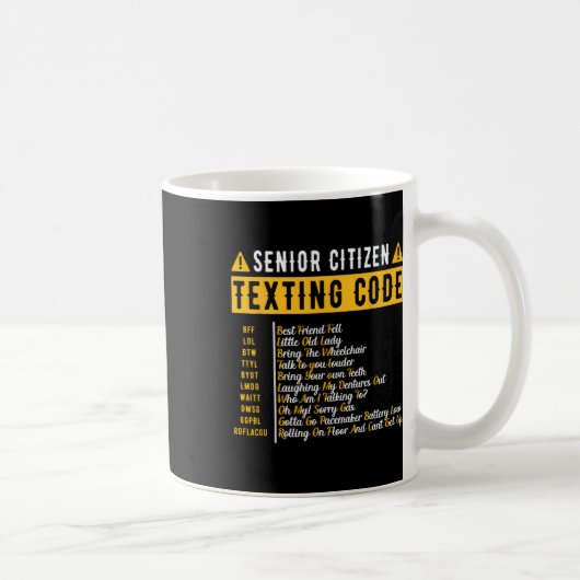 Sms-code voor senioren  opa cadeau koffiemok (Rechts)