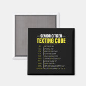 Sms-code voor senioren Vaderdag voor oma Magneet (Voorkant / Achterkant)