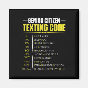 Sms-code voor senioren Vaderdag voor oma Magneet