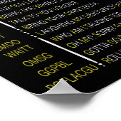 Sms-code voor senioren Vaderdag voor oma Poster (Hoek)
