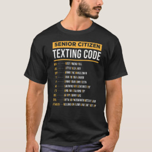 Sms-code voor senioren voor opa oma t-shirt