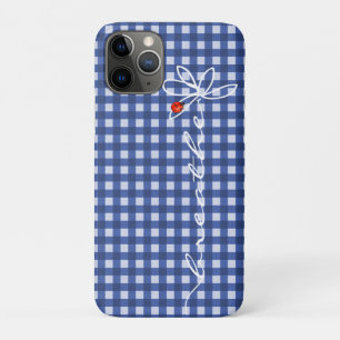 sms ' en met damestriem op gingham Case-Mate iPhone case
