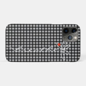 sms ' en met damestriem op gingham Case-Mate iPhone case (Achterkant (horizontaal))