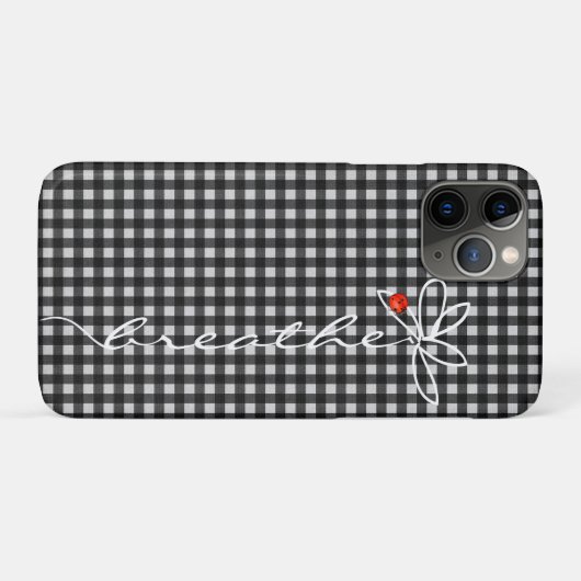 sms ' en met damestriem op gingham Case-Mate iPhone case (Achterkant (horizontaal))