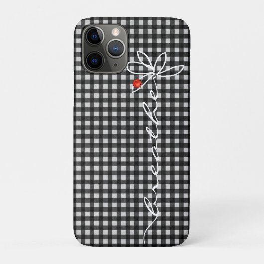 sms ' en met damestriem op gingham Case-Mate iPhone case (Achterkant)