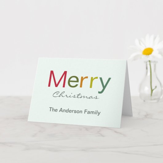 Sms-familie met fijne kerst kaart (Kleine Plant)