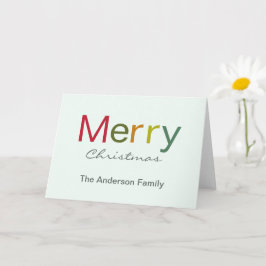 Sms-familie met fijne kerst kaart