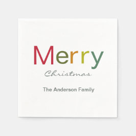 Sms-familie met fijne kerst servet